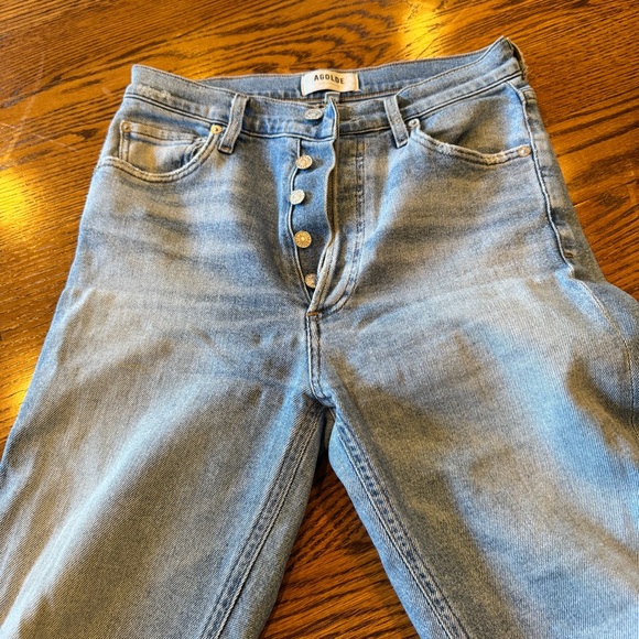 AGOLDE Nico High Rise Slim Light Denim Jeans | Size 26 - Picture 4 of 8